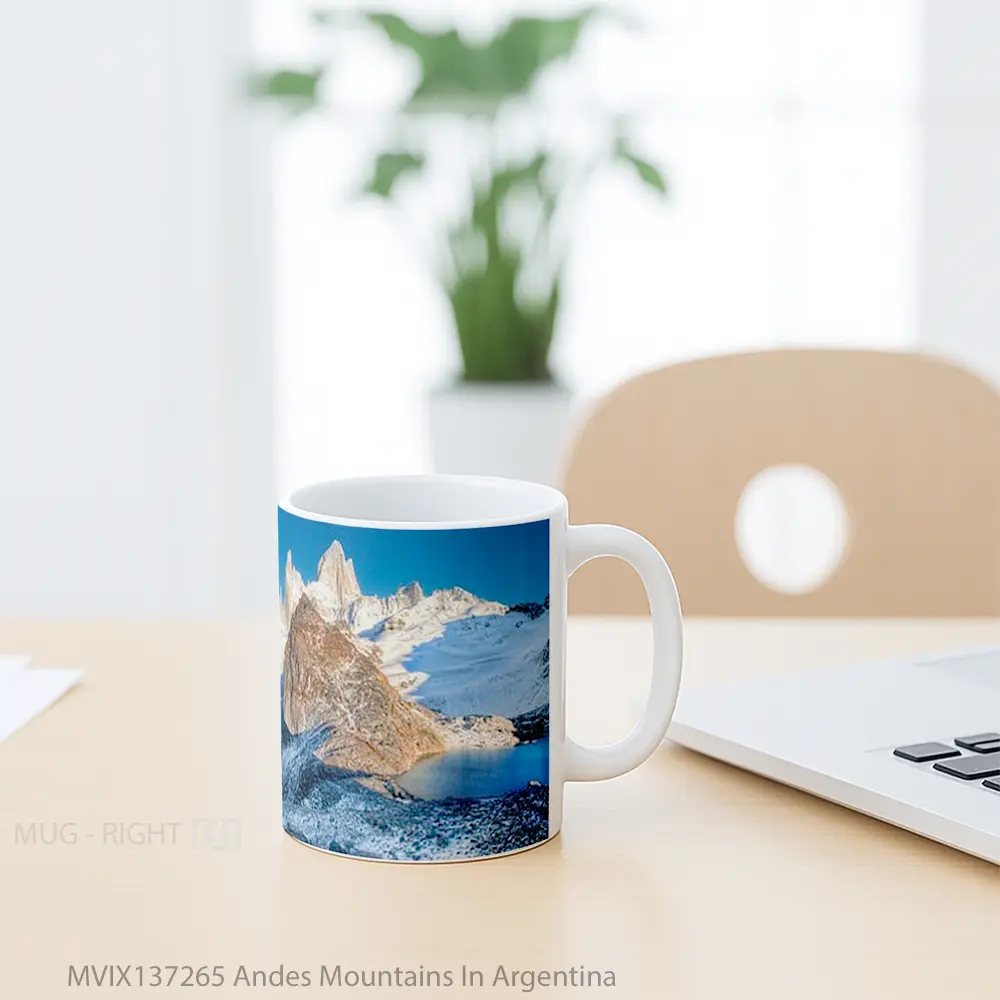 Mug Andes Mountains In Argentina Gelas Pemandangan Alam - All-side / Desain