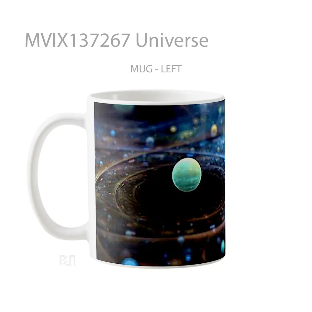 Mug Universe Gelas Astronomi - All-side / Desain