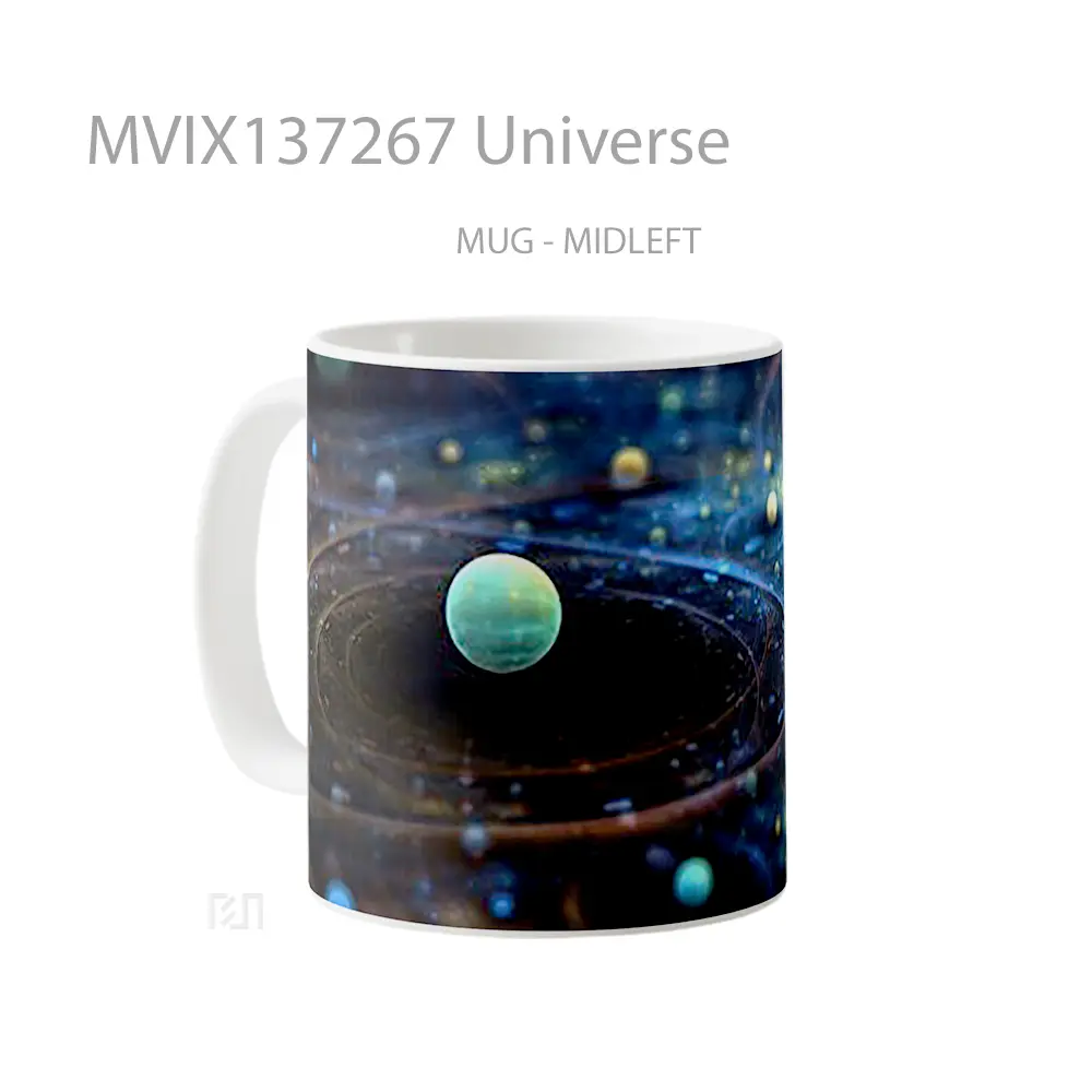 Mug Universe Gelas Astronomi - All-side / Desain