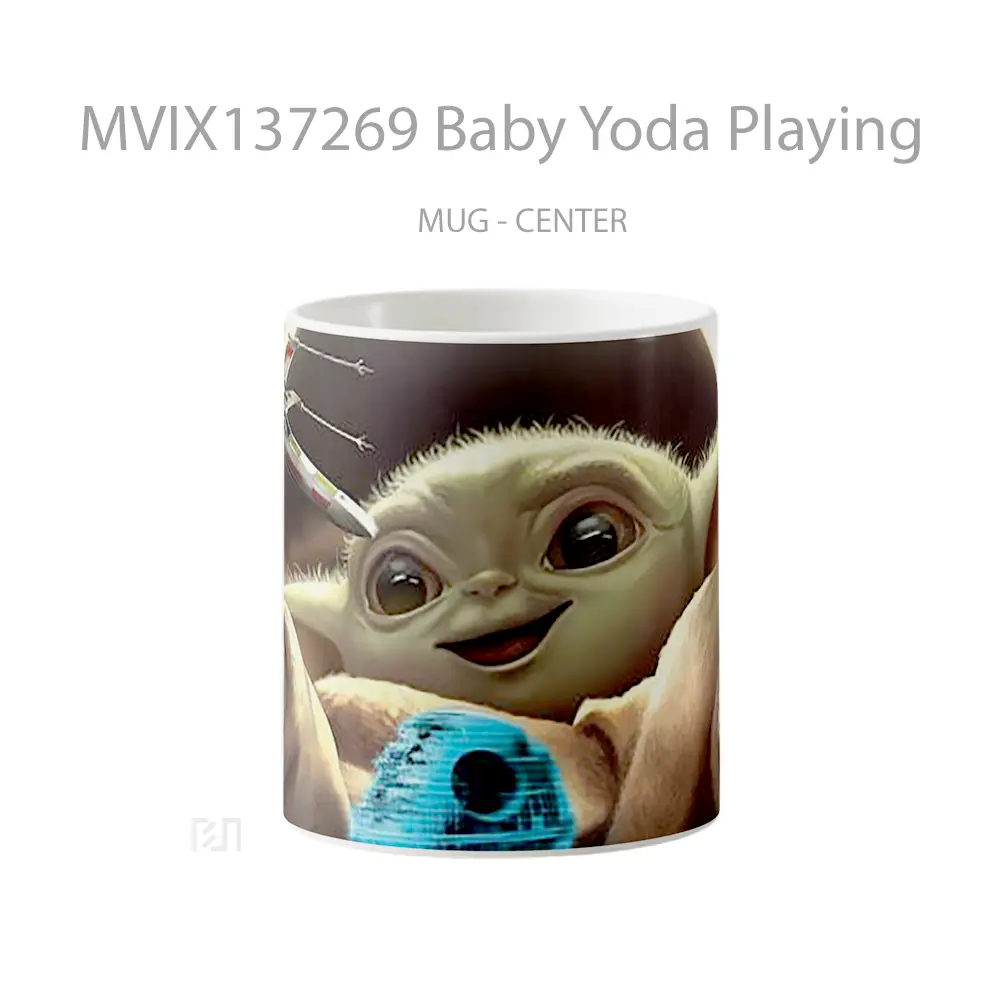 Mug Baby Yoda Playing Gelas Star Wars