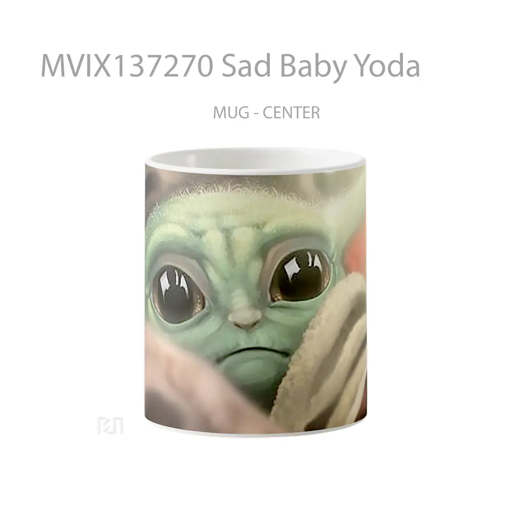 Mug Sad Baby Yoda Gelas Star Wars