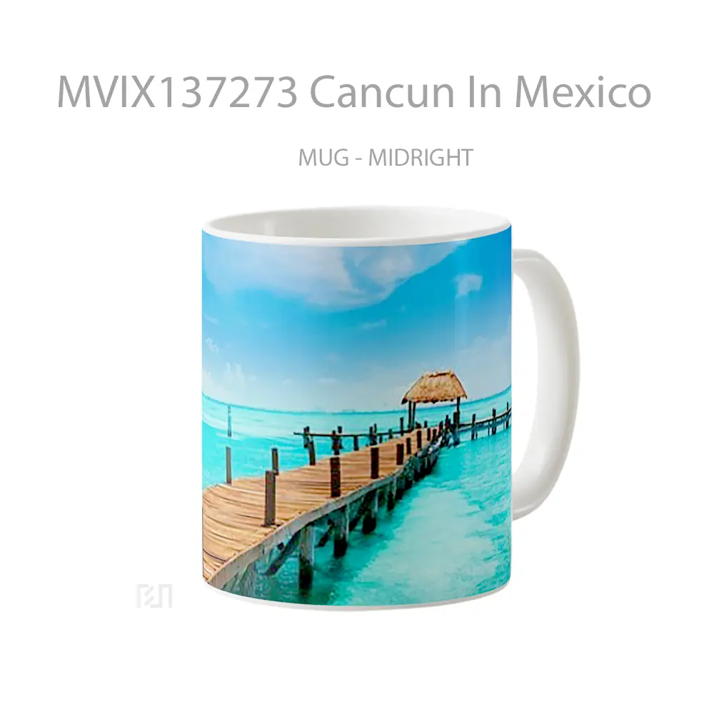 Mug Cancun In Mexico Gelas Keramik Unik - All-side / Desain