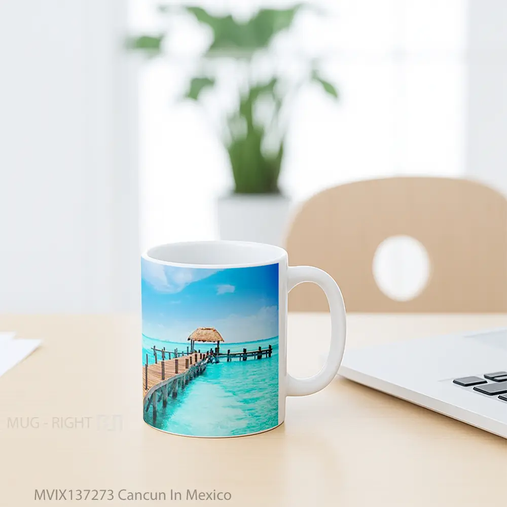 Mug Cancun In Mexico Gelas Keramik Unik - All-side / Desain