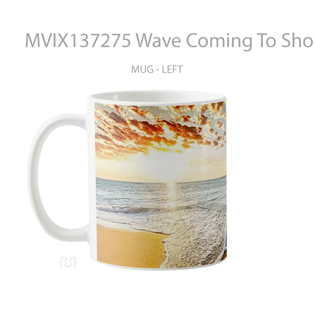 Mug Wave Coming To Shore Gelas Keramik Unik - All-side / Desain