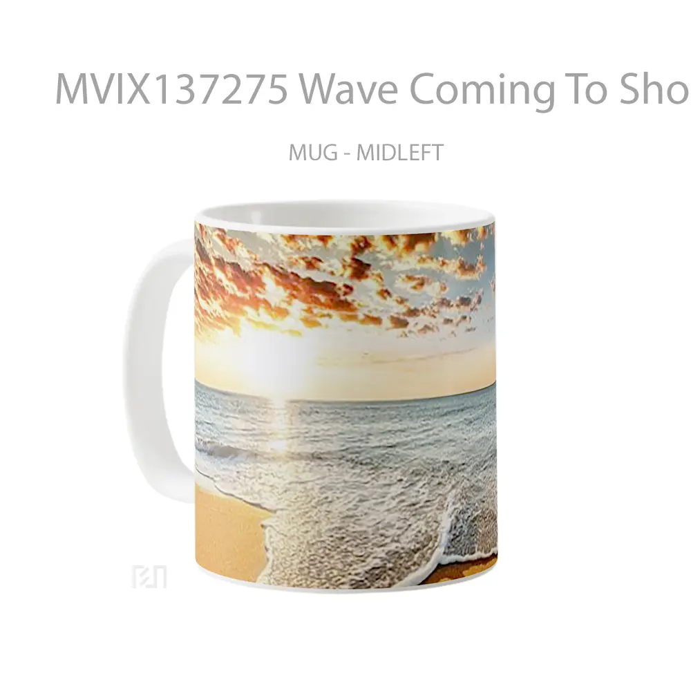Mug Wave Coming To Shore Gelas Keramik Unik - All-side / Desain