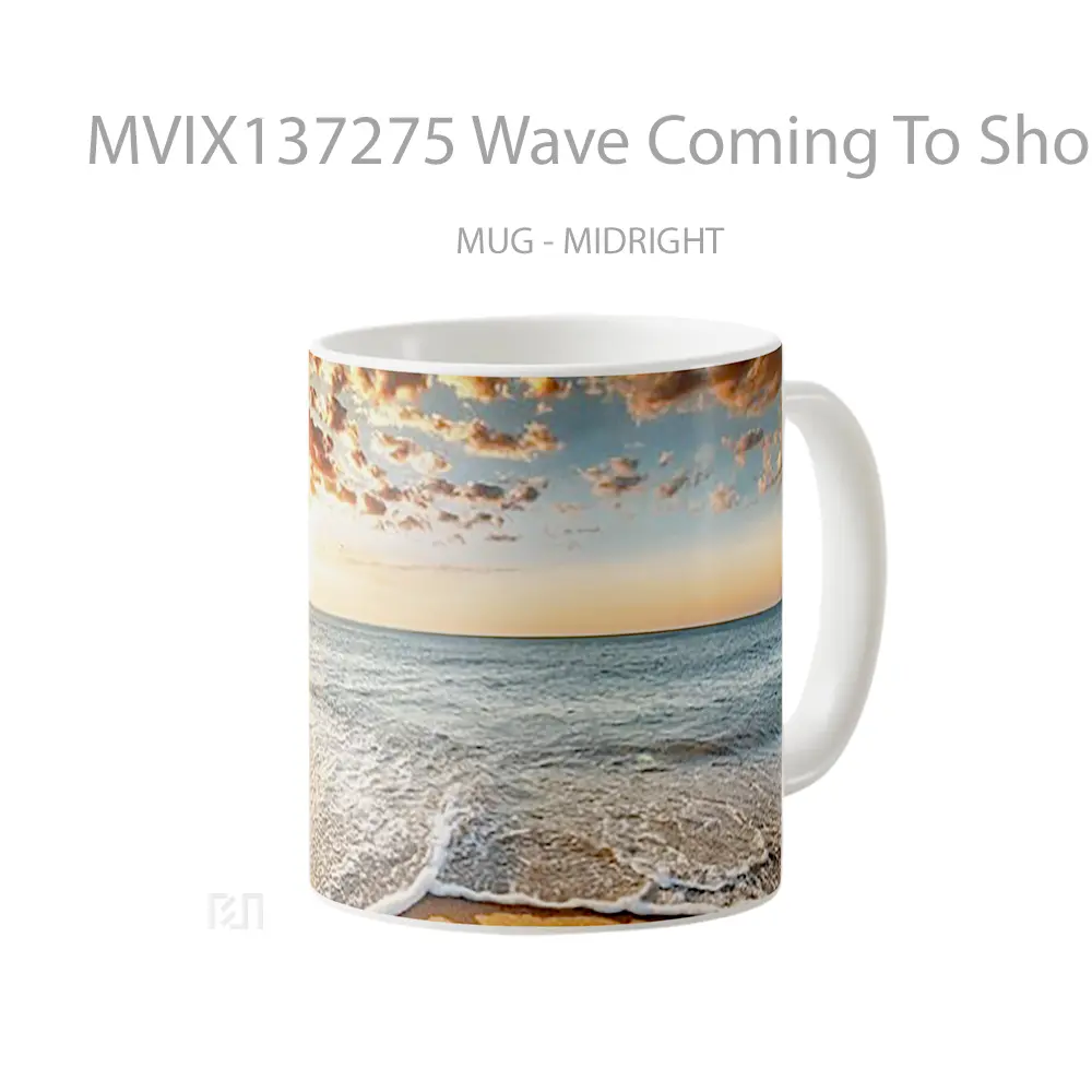 Mug Wave Coming To Shore Gelas Keramik Unik - All-side / Desain