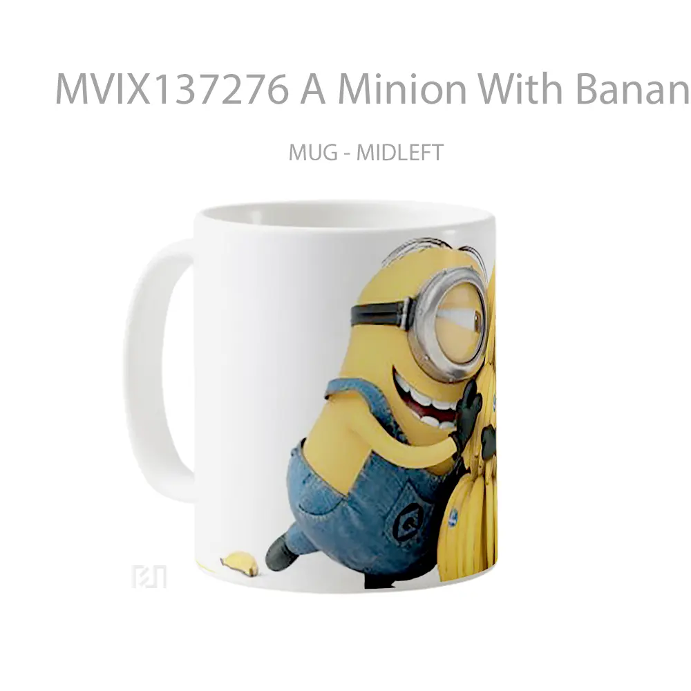 Mug A Minion With Bananas Gelas Kartun - All-side / Desain