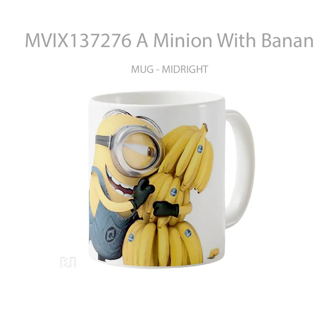 Mug A Minion With Bananas Gelas Kartun - All-side / Desain