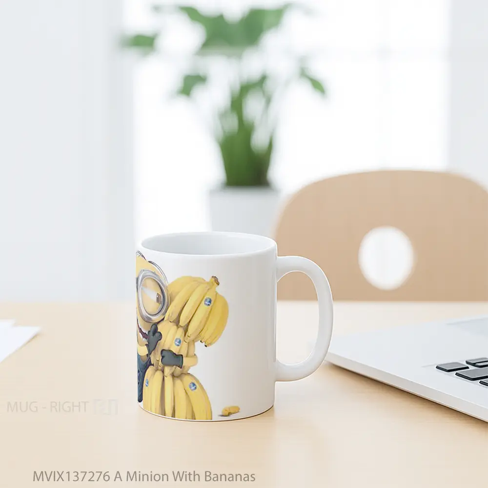 Mug A Minion With Bananas Gelas Kartun - All-side / Desain