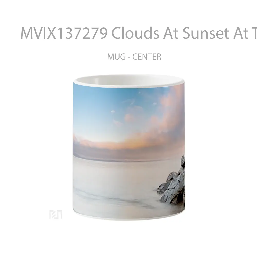 Mug Clouds At Sunset At The Beach Gelas Pemandangan Alam