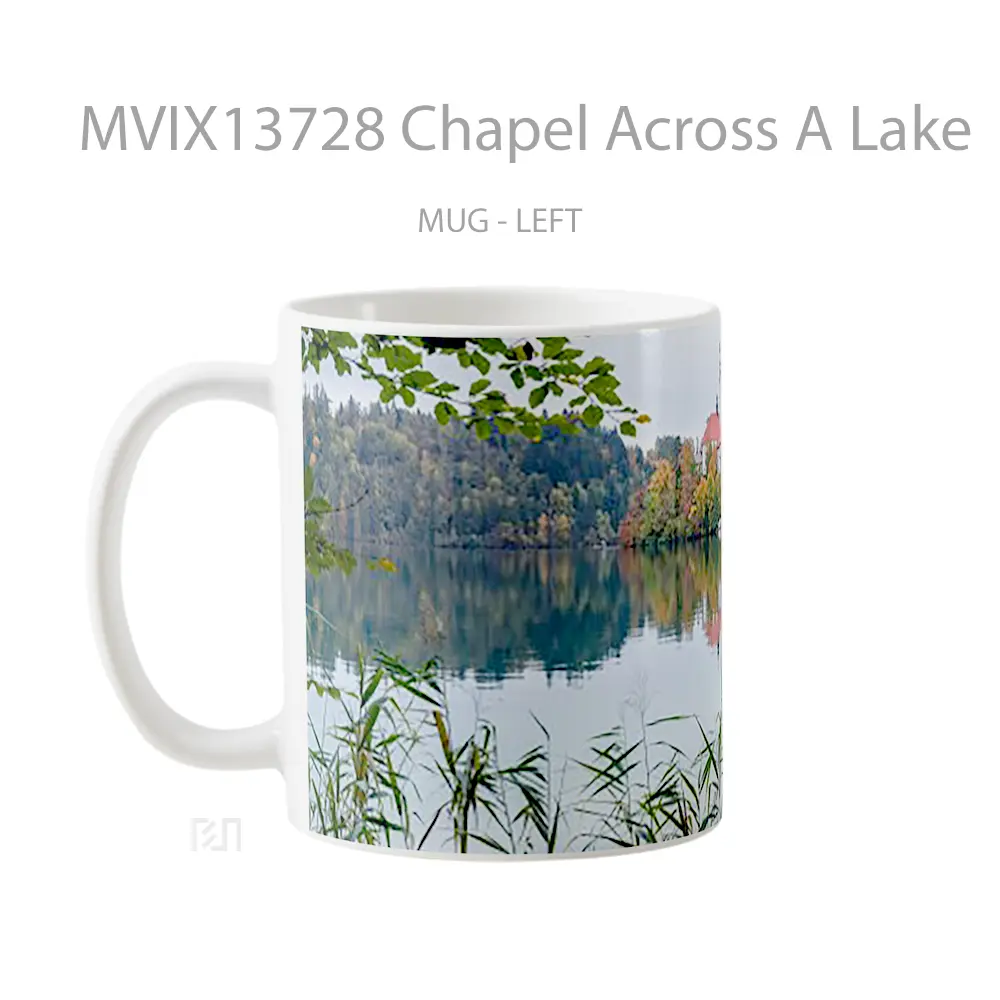 Mug Chapel Across A Lake Gelas Pemandangan Alam - All-side / Desain