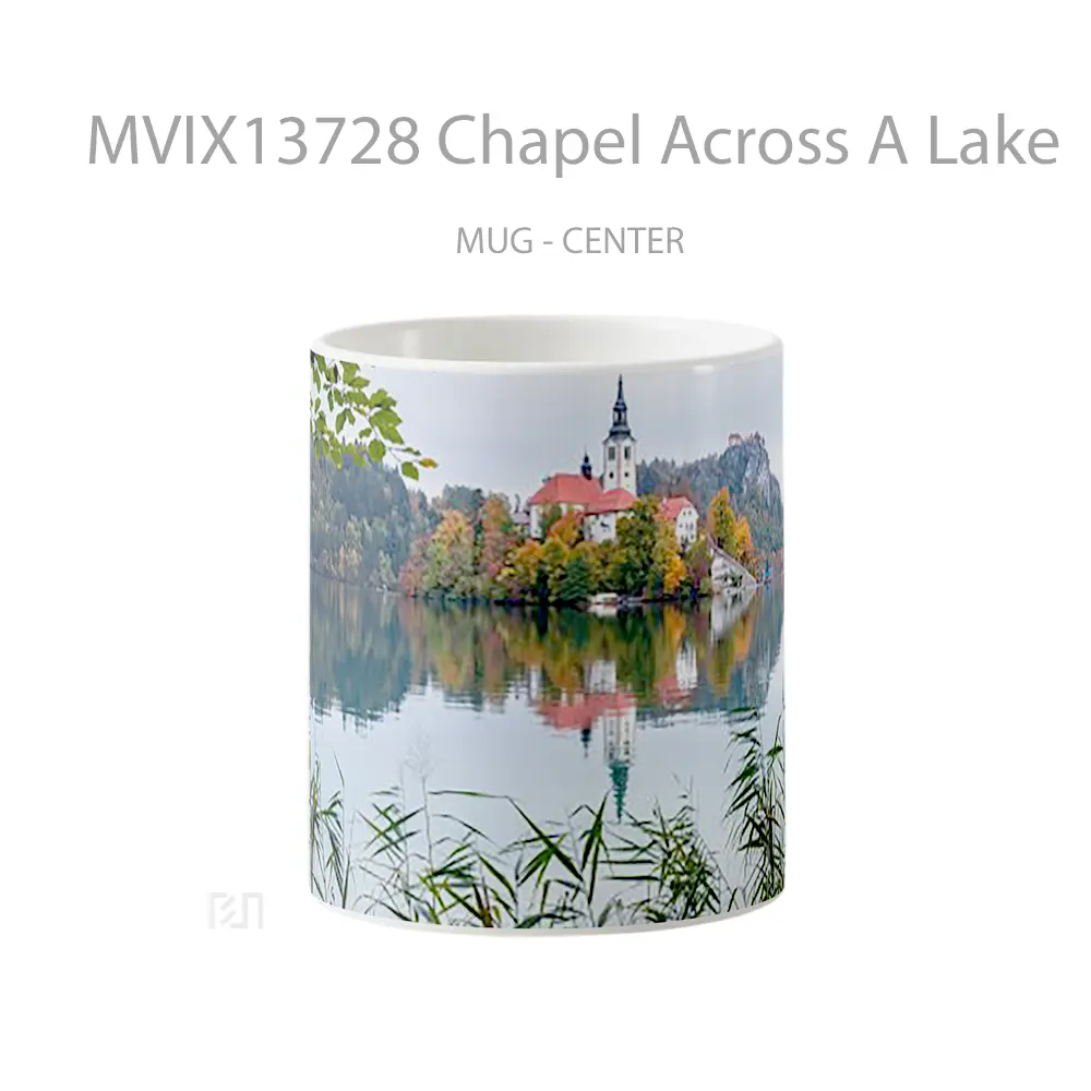 Mug Chapel Across A Lake Gelas Pemandangan Alam