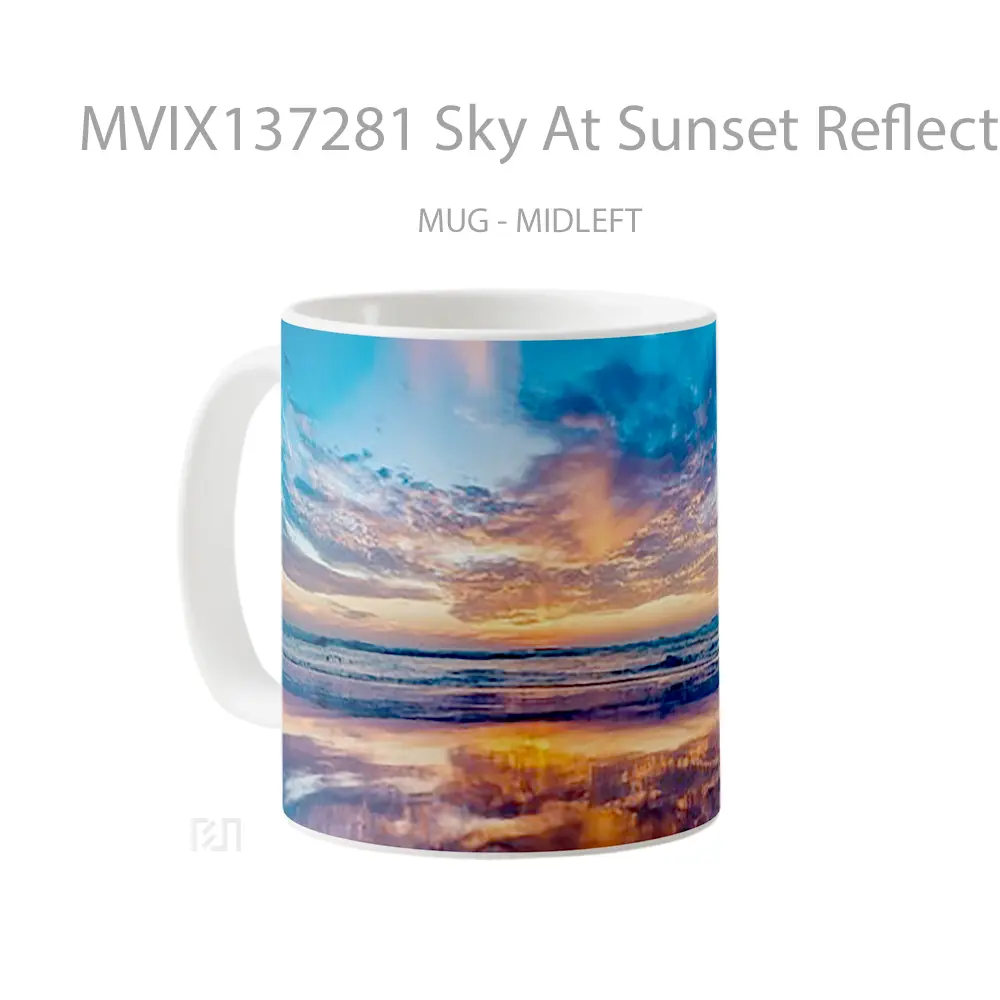 Mug Sky At Sunset Reflected In The Sea Gelas Pemandangan Alam - All-side / Desain