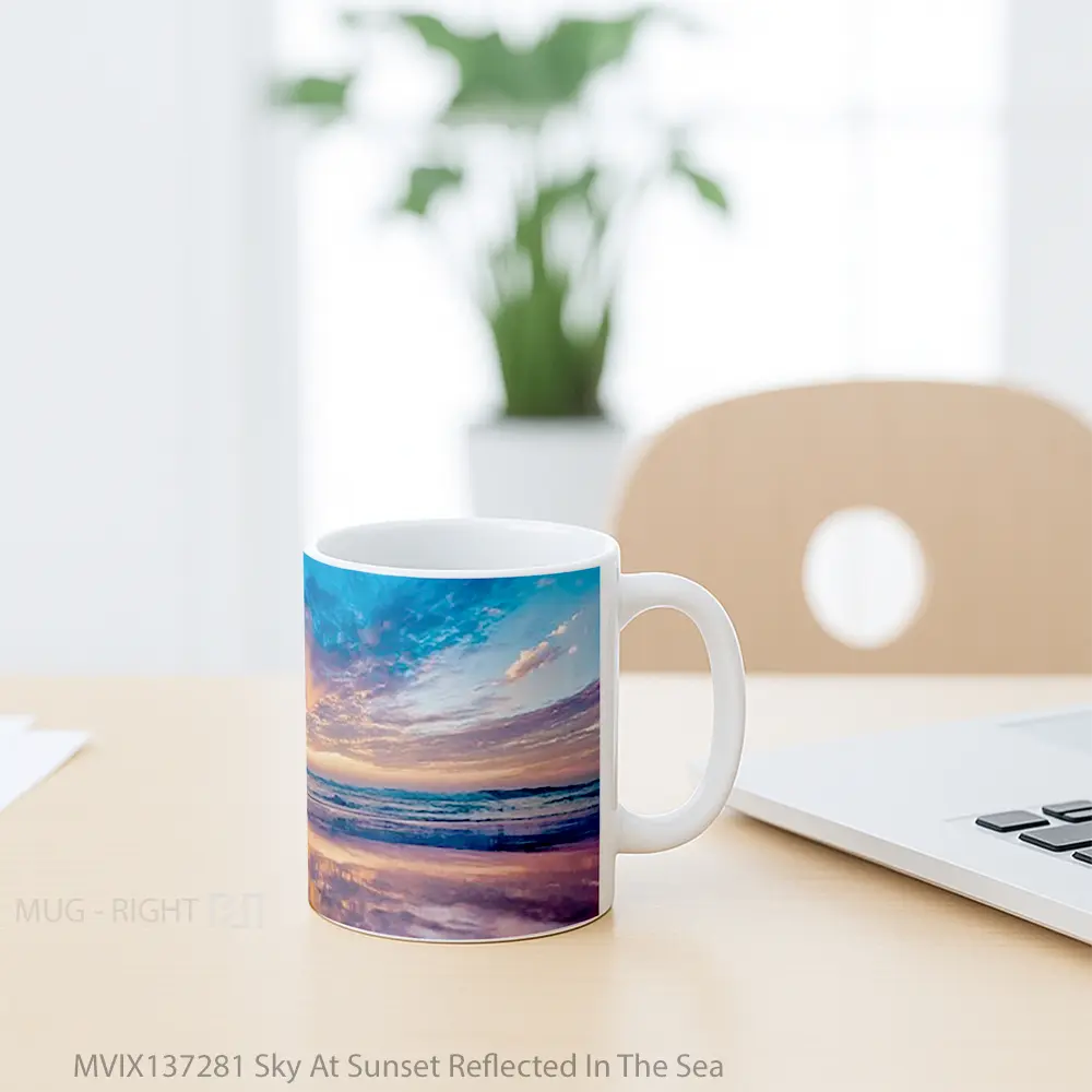 Mug Sky At Sunset Reflected In The Sea Gelas Pemandangan Alam - All-side / Desain