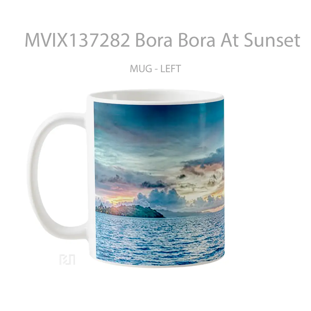 Mug Bora Bora At Sunset Gelas Pemandangan Alam - All-side / Desain