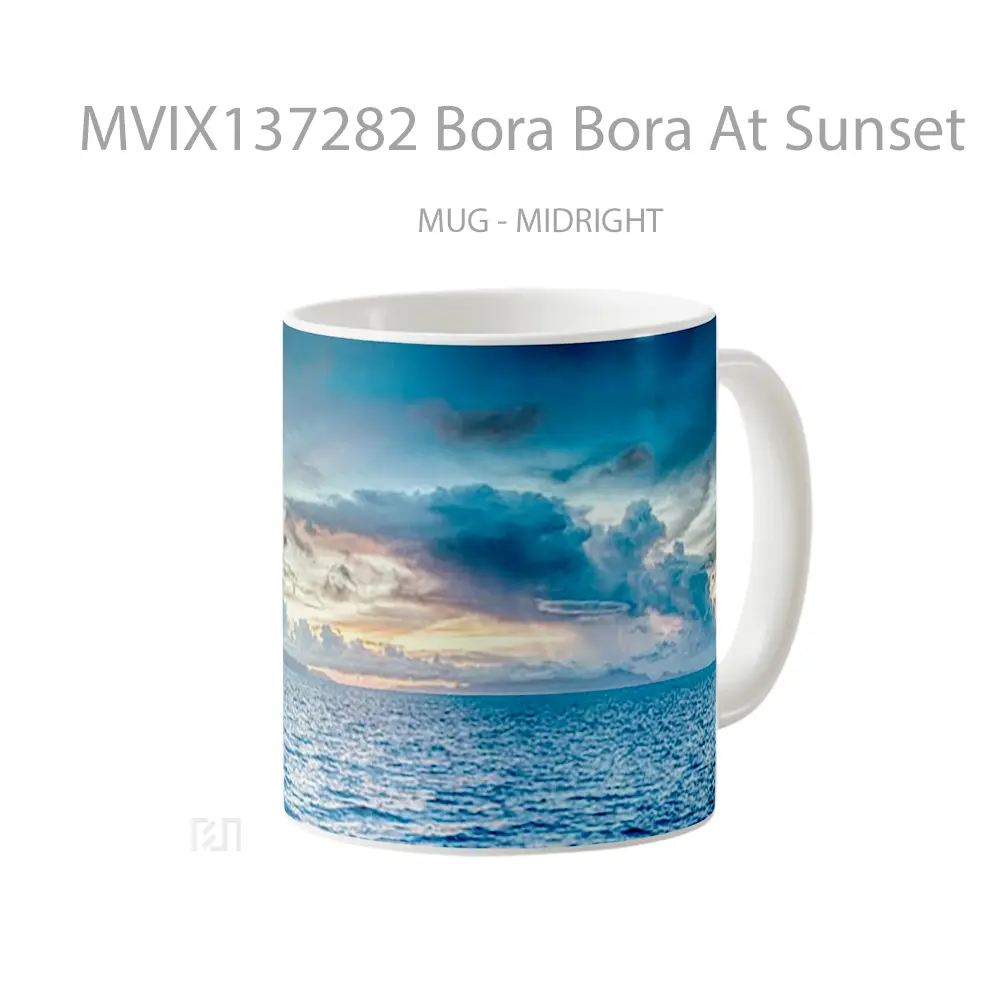 Mug Bora Bora At Sunset Gelas Pemandangan Alam - All-side / Desain