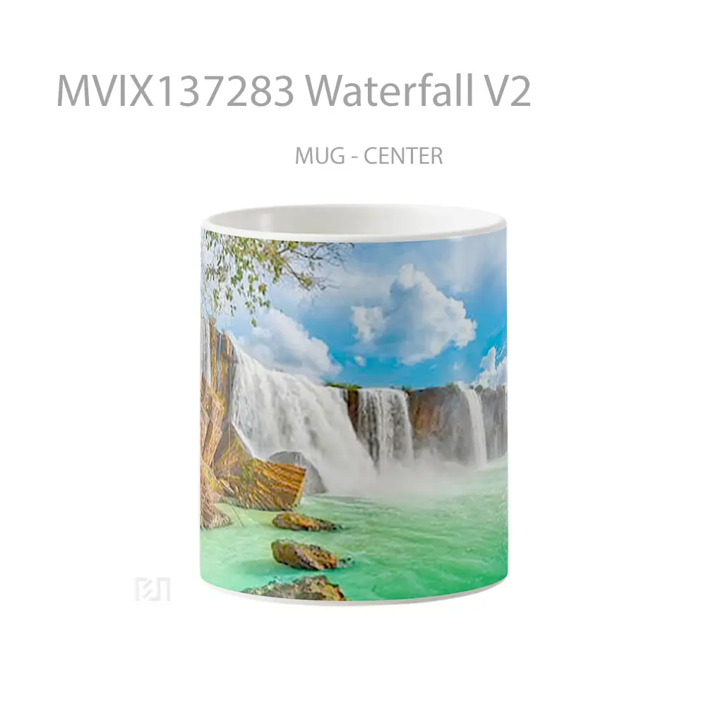 Mug Waterfall V2 Gelas Pemandangan Alam