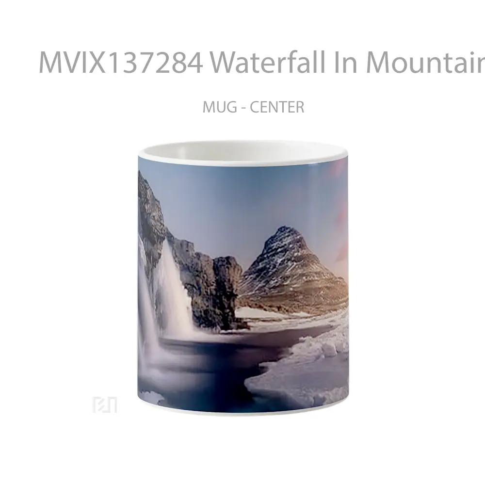 Mug Waterfall In Mountains Gelas Pemandangan Alam