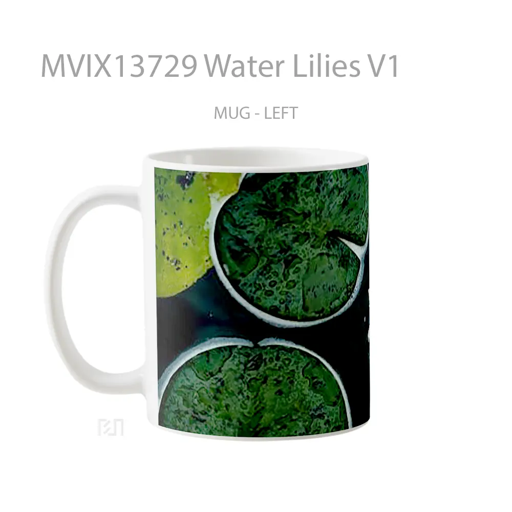 Mug Water Lilies V1 Gelas Pemandangan Alam - All-side / Desain