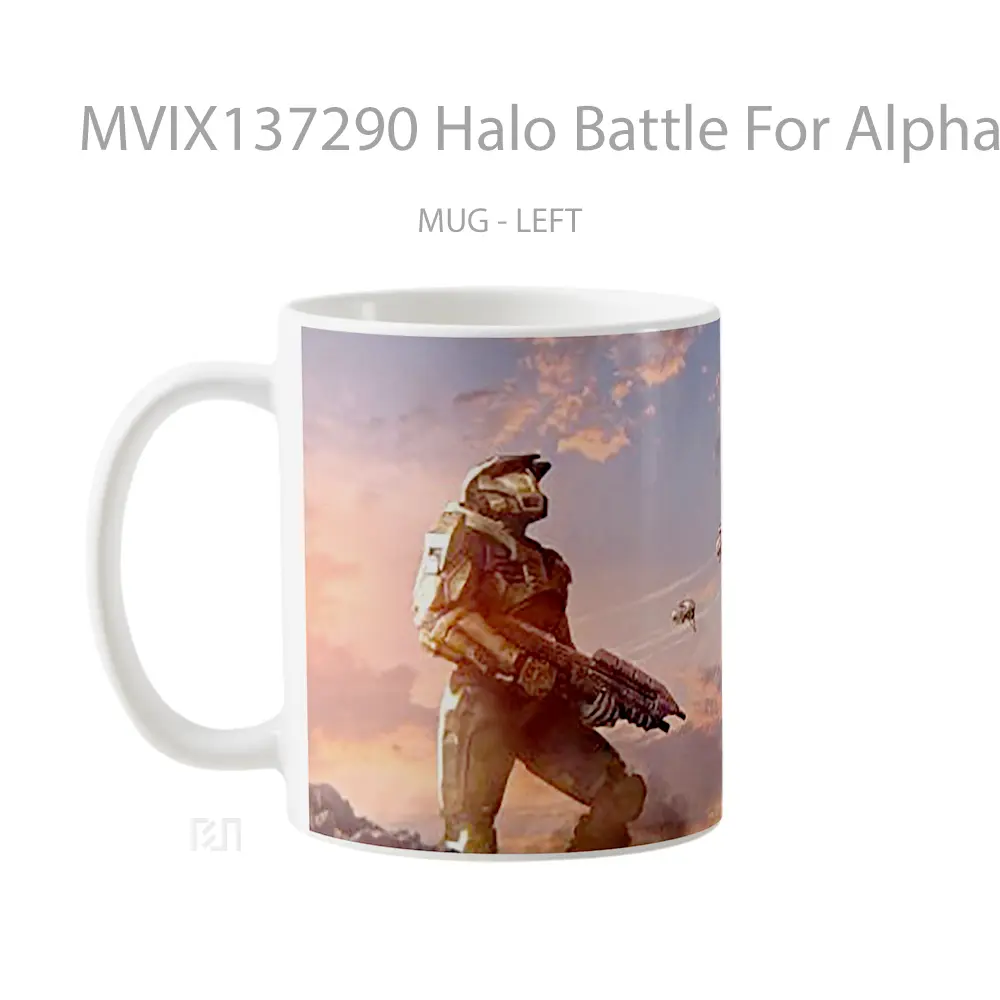 Mug Halo Battle For Alpha Cangkir Gamer - All-side / Desain