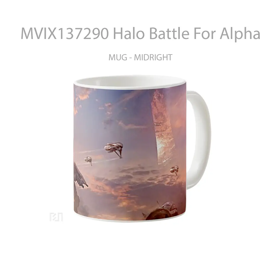 Mug Halo Battle For Alpha Cangkir Gamer - All-side / Desain