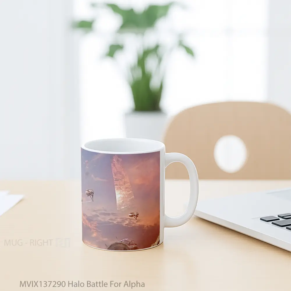 Mug Halo Battle For Alpha Cangkir Gamer - All-side / Desain