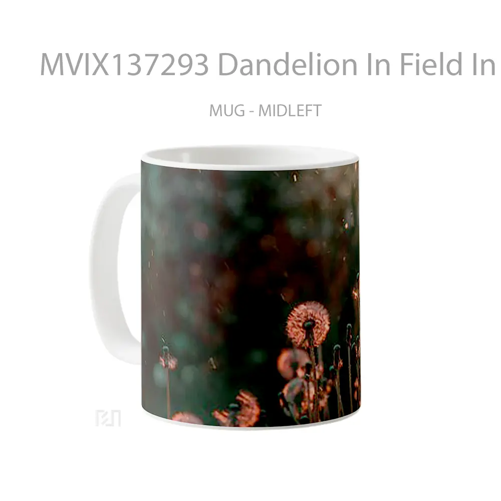 Mug Dandelion In Field In The Sunlight Gelas Pemandangan Alam - All-side / Desain