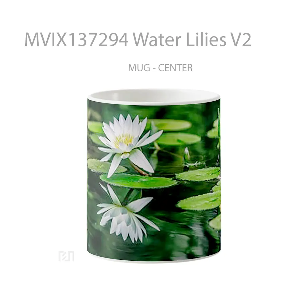 Mug Water Lilies V2 Gelas Pemandangan Alam