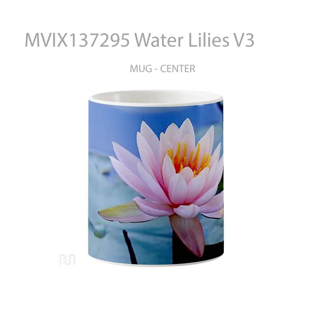 Mug Water Lilies V3 Gelas Pemandangan Alam
