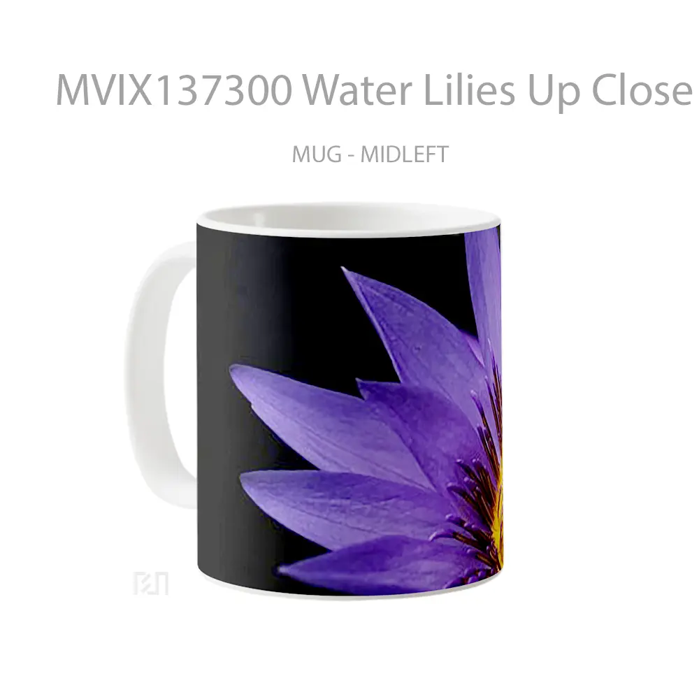 Mug Water Lilies Up Close Gelas Pemandangan Alam - All-side / Desain
