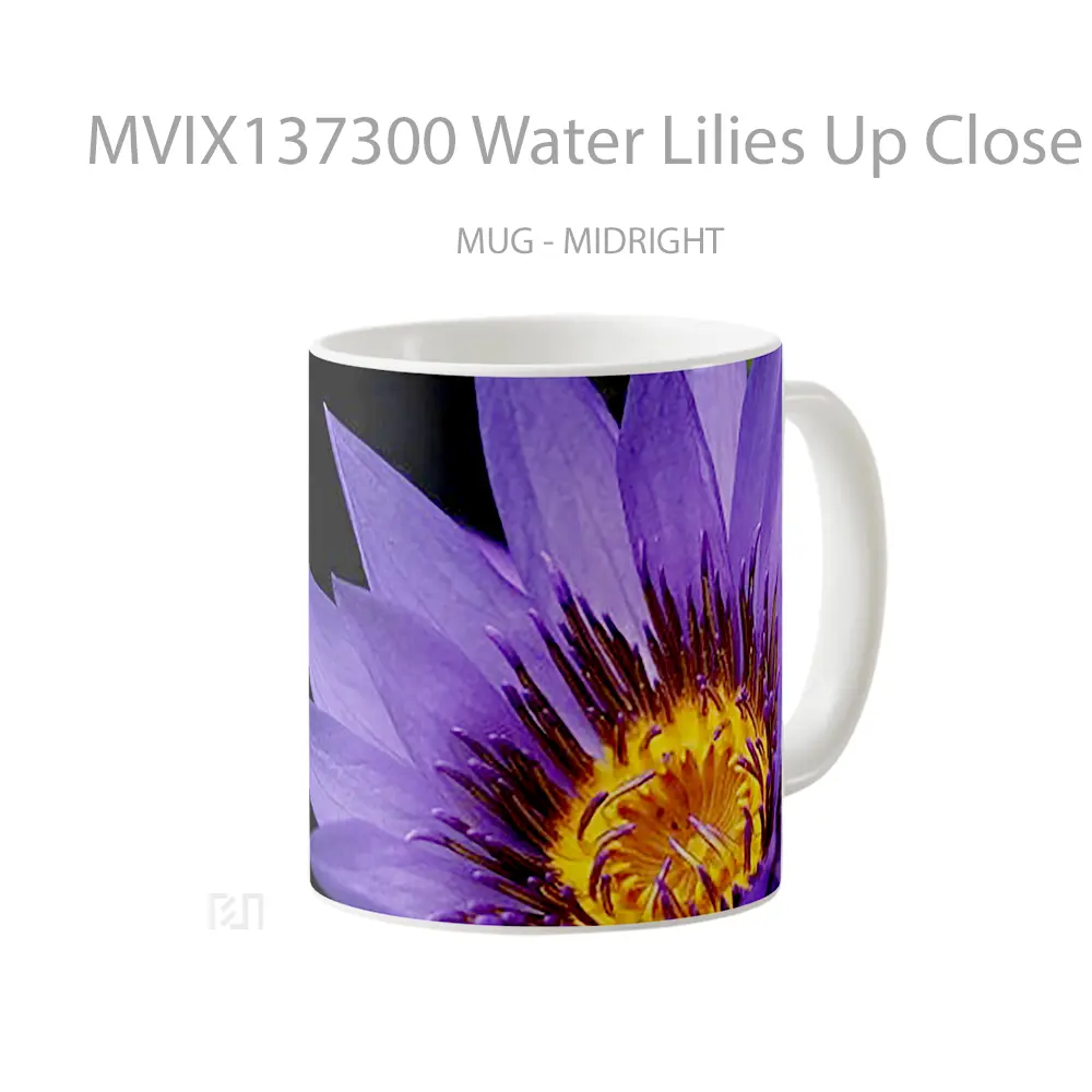 Mug Water Lilies Up Close Gelas Pemandangan Alam - All-side / Desain