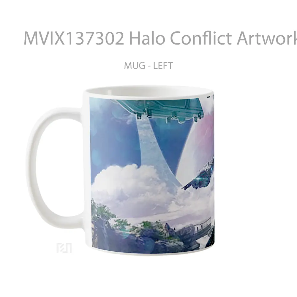 Mug Halo Conflict Artwork Cangkir Gamer - All-side / Desain