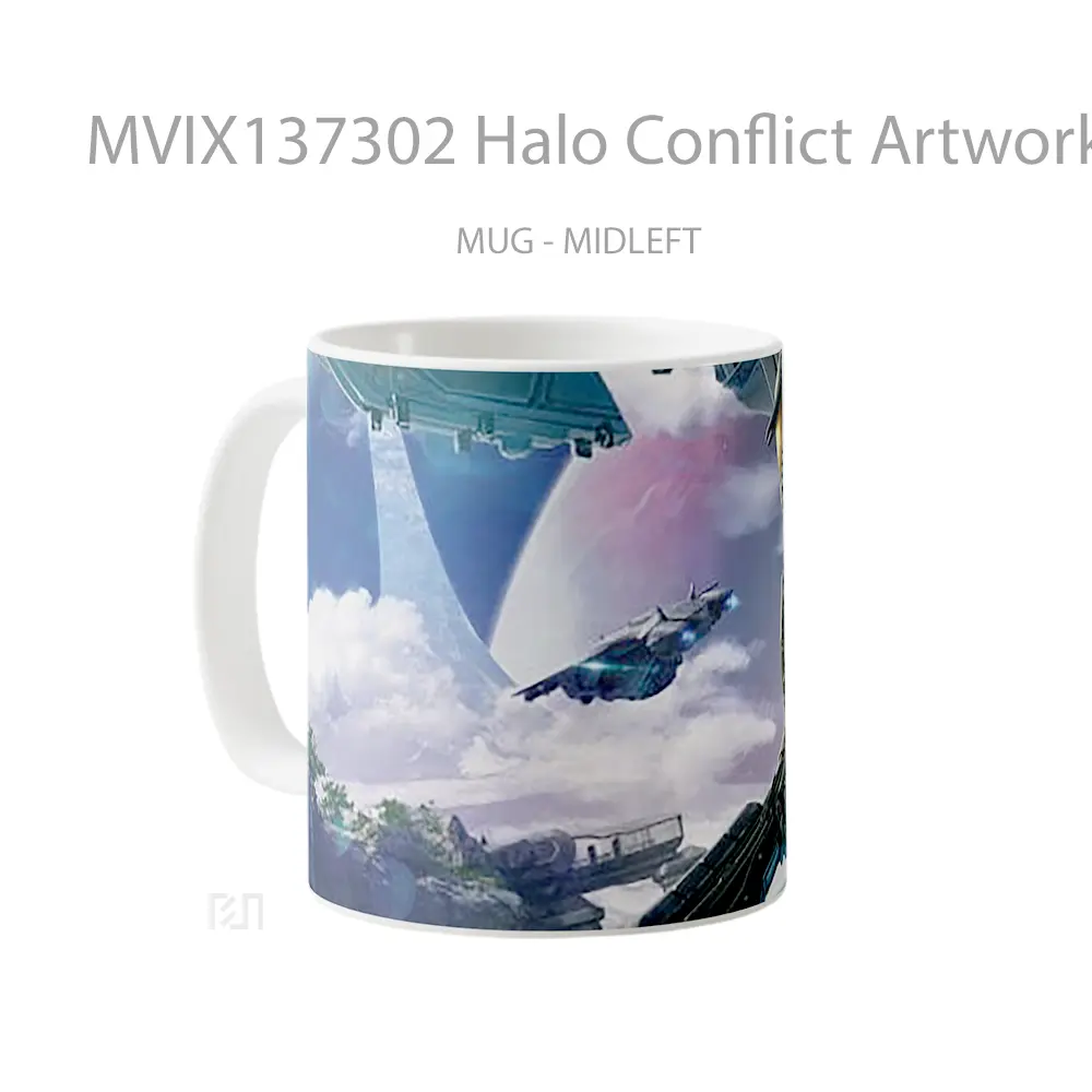 Mug Halo Conflict Artwork Cangkir Gamer - All-side / Desain