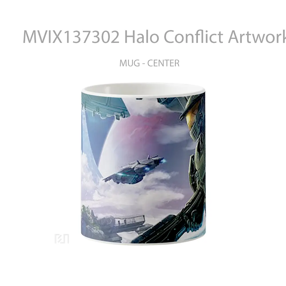 Mug Halo Conflict Artwork Cangkir Gamer