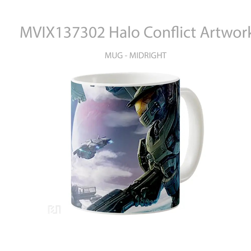 Mug Halo Conflict Artwork Cangkir Gamer - All-side / Desain