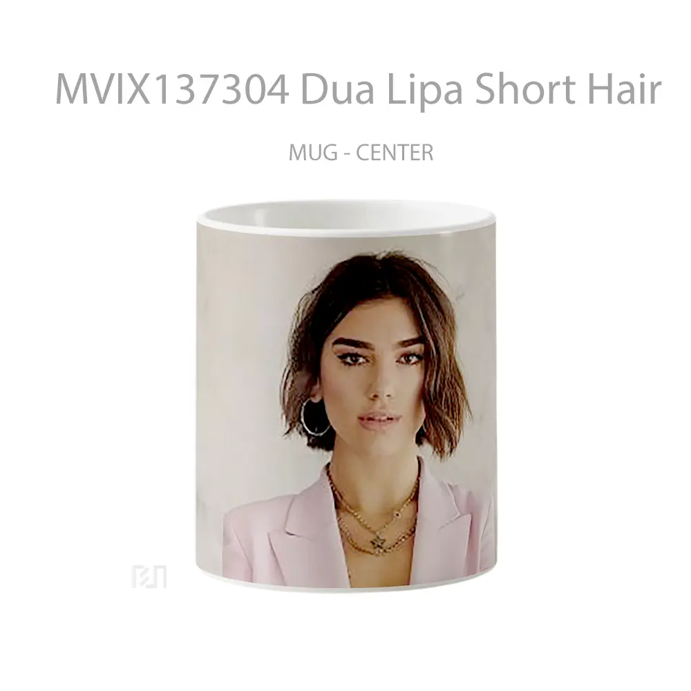 Mug Dua Lipa Short Hair Gelas Selebriti