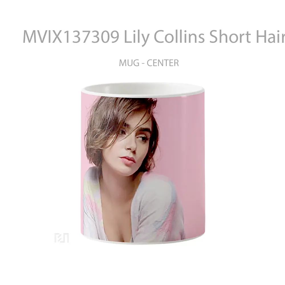 Mug Lily Collins Short Hair Gelas Keramik Unik