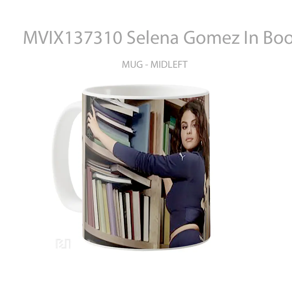 Mug Selena Gomez In Bookstore Gelas Selebriti - All-side / Desain