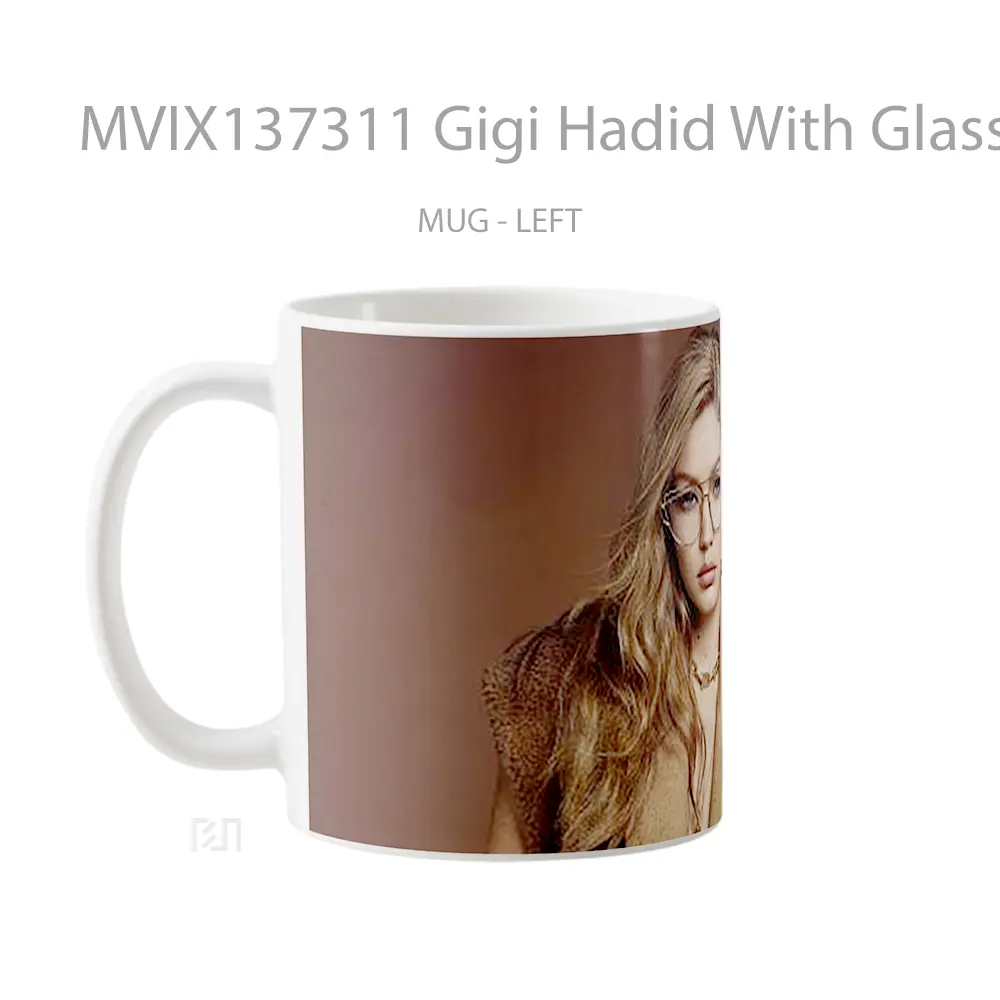 Mug Gigi Hadid With Glasses Gelas Keramik Unik - All-side / Desain