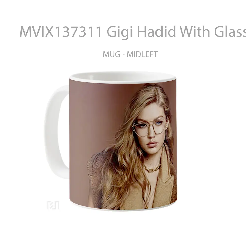 Mug Gigi Hadid With Glasses Gelas Keramik Unik - All-side / Desain