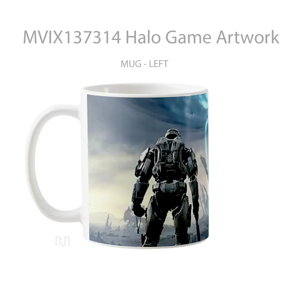 Mug Halo Game Artwork Cangkir Gamer - All-side / Desain