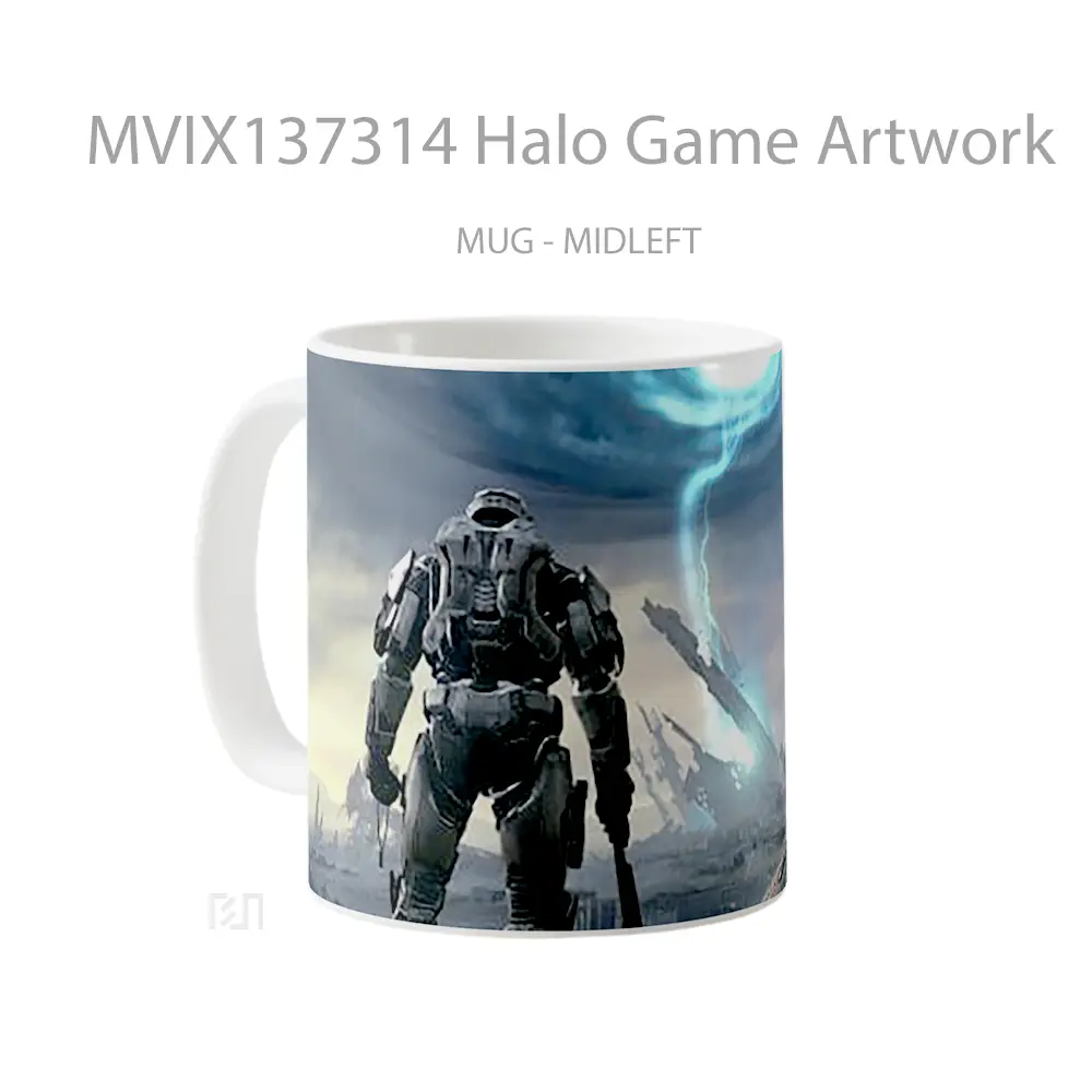 Mug Halo Game Artwork Cangkir Gamer - All-side / Desain