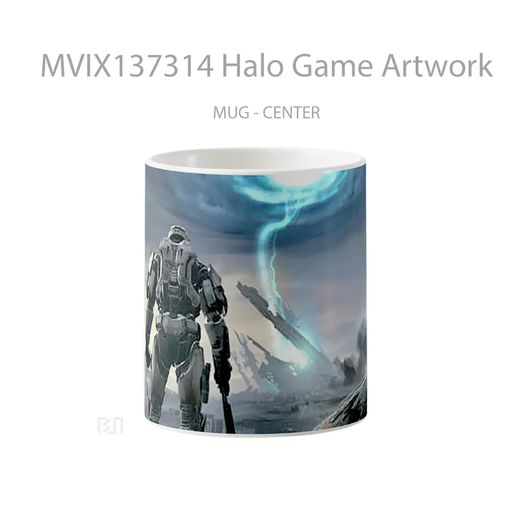 Mug Halo Game Artwork Cangkir Gamer
