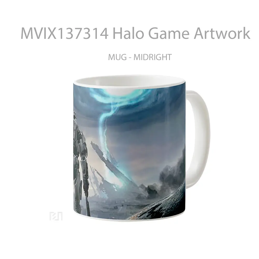 Mug Halo Game Artwork Cangkir Gamer - All-side / Desain
