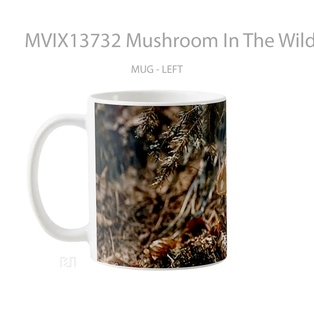 Mug Mushroom In The Wild Gelas Keramik Unik - All-side / Desain