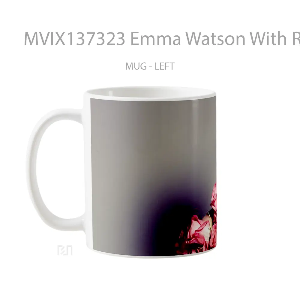 Mug Emma Watson With Roses Gelas Selebriti - All-side / Desain