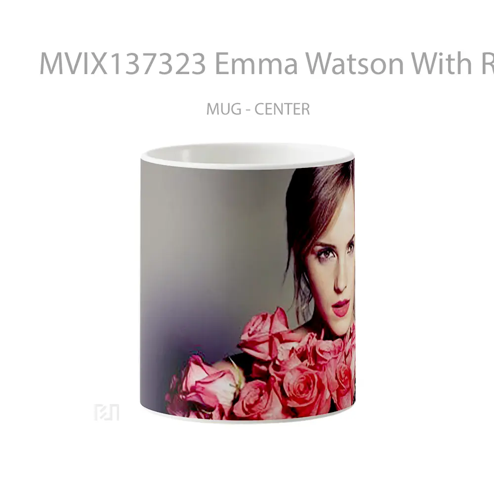 Mug Emma Watson With Roses Gelas Selebriti