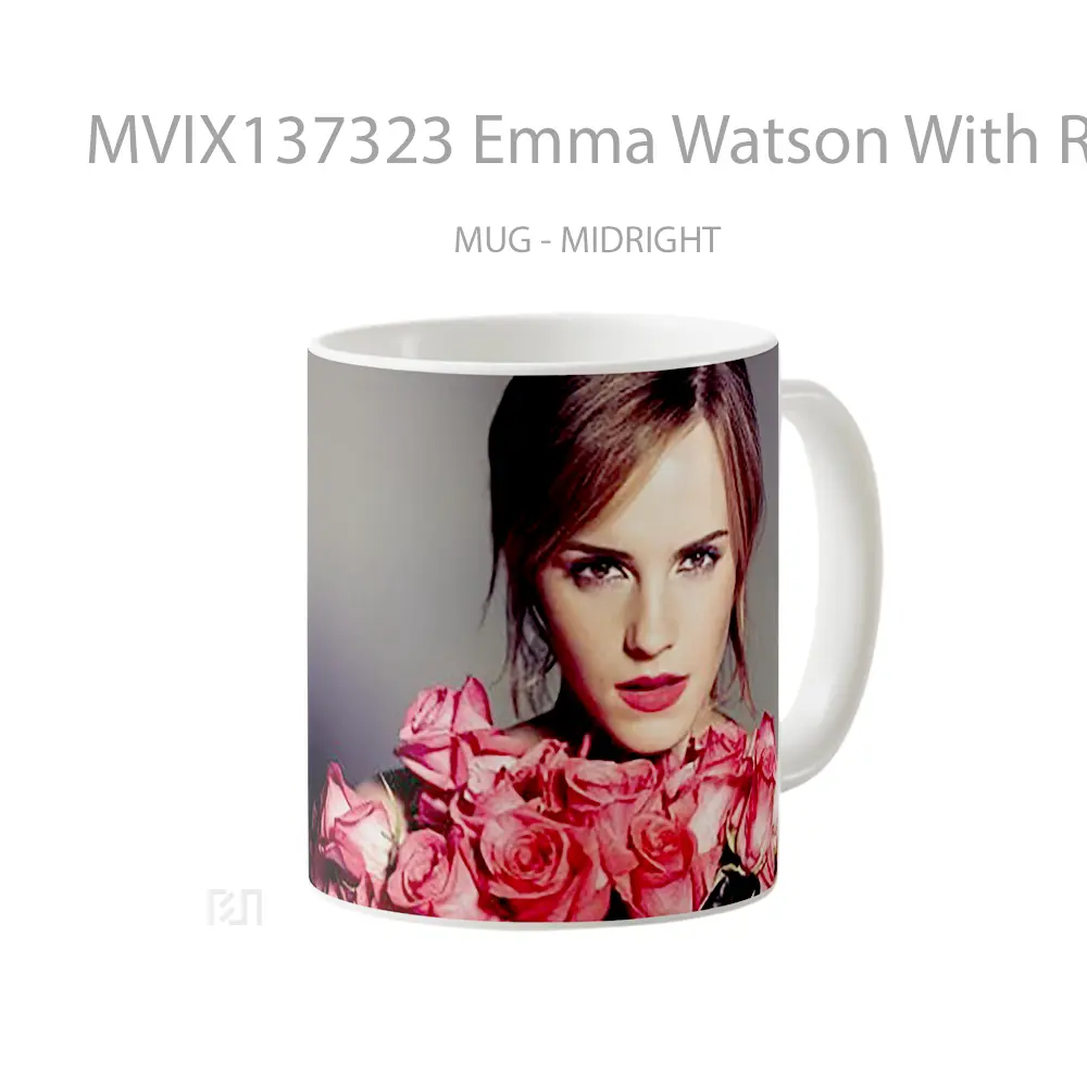 Mug Emma Watson With Roses Gelas Selebriti - All-side / Desain