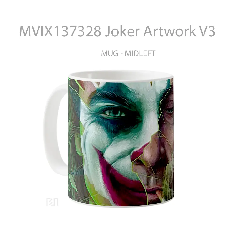 Mug Joker Artwork V3 Gelas Superhero - All-side / Desain