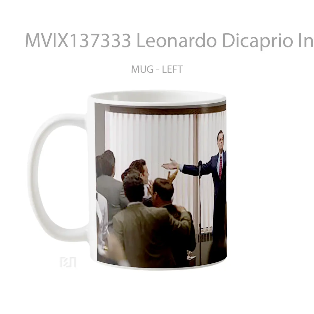 Mug Leonardo Dicaprio In The Wolf Of Wall Street Gelas Selebriti - All-side / Desain